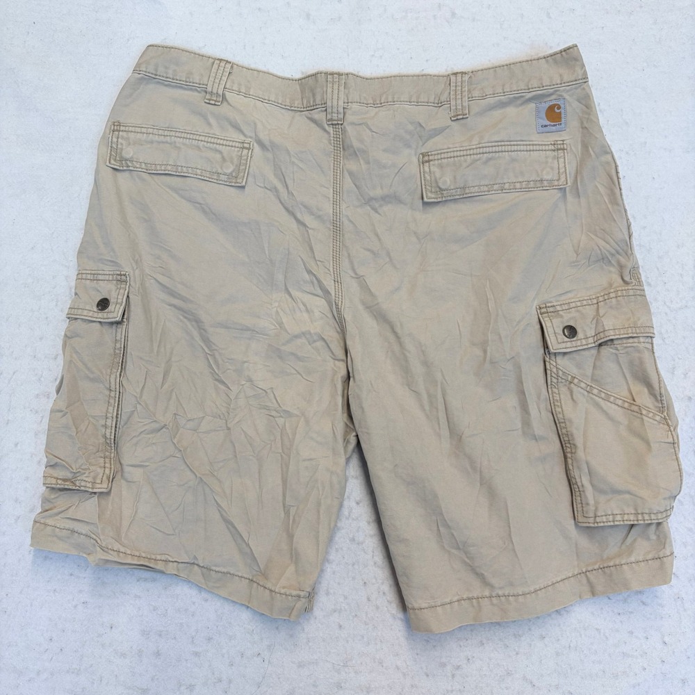 Carhartt Cargo Shorts Mens 42 Tan Relaxed Fit 100277 232